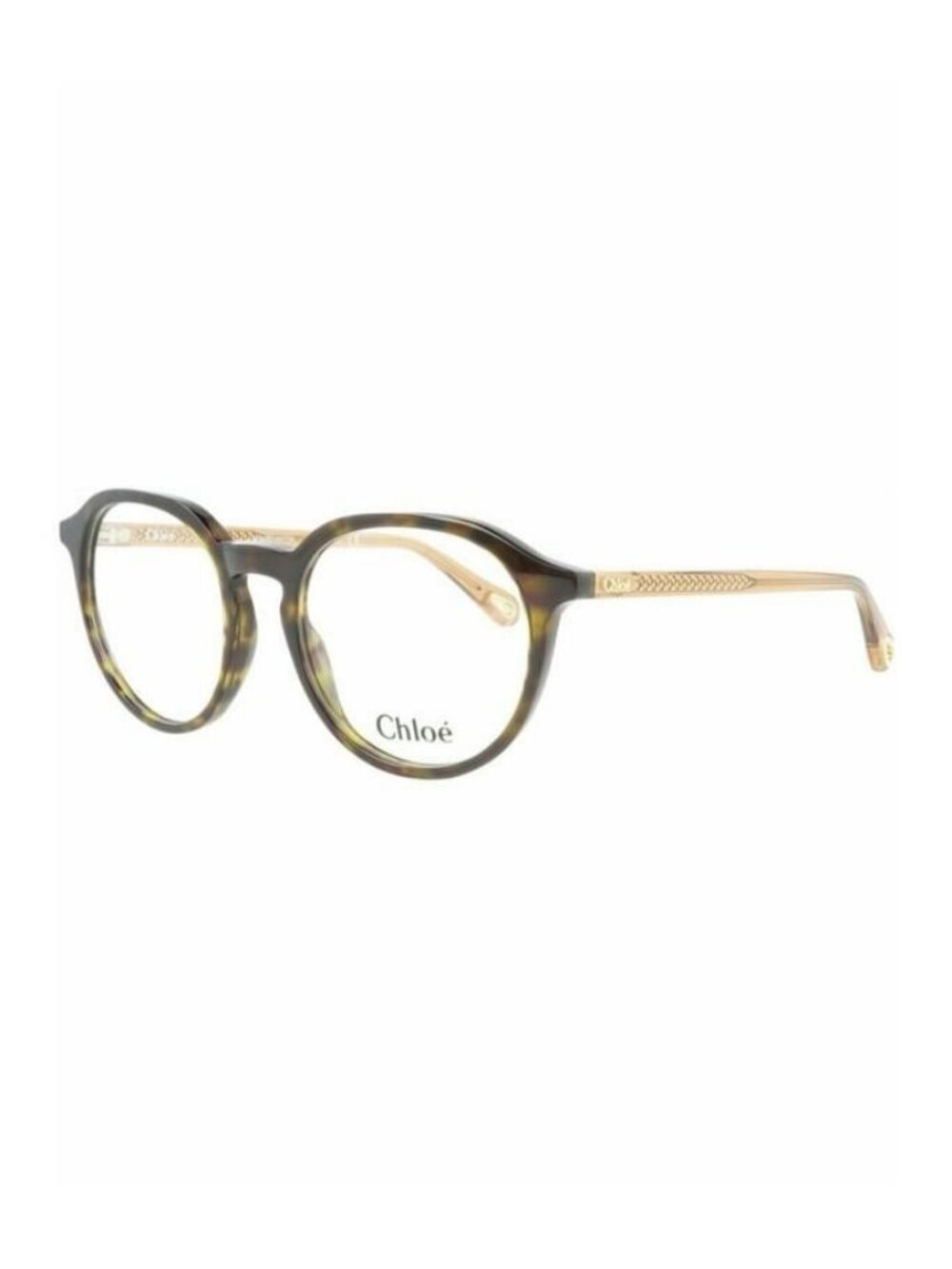 New Chloé Womens Round/Oval Havana Brown Transparent Fashion Designer Eyeglasses